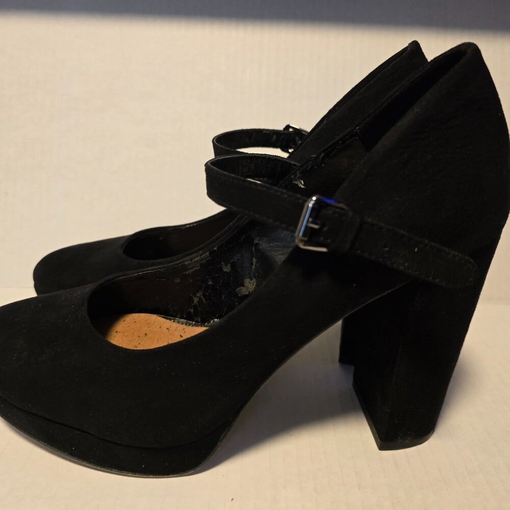 Xappeal black grunge Womens Mary Jane‎ Heels With Strap witchycore Gothic